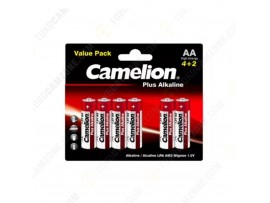 Camelion Plus Alkaline Battery AA BP4 + 2